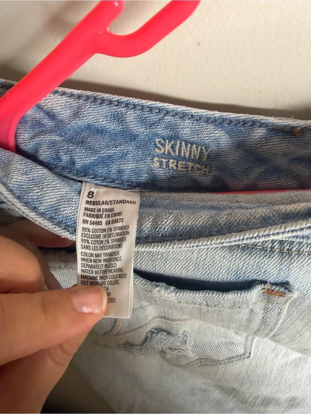 American Eagle Outfitters Light Blue Distressed Skinny Jeans